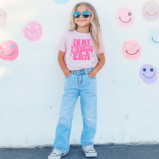 Youth/Toddler Pink T-shirt- "In my kindness era"