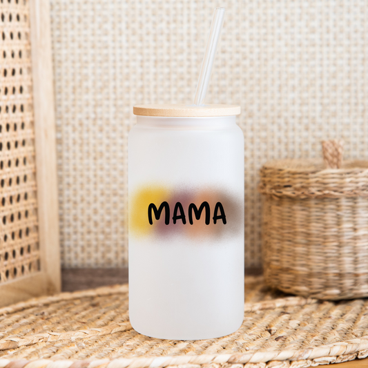 colorful mama can glass
