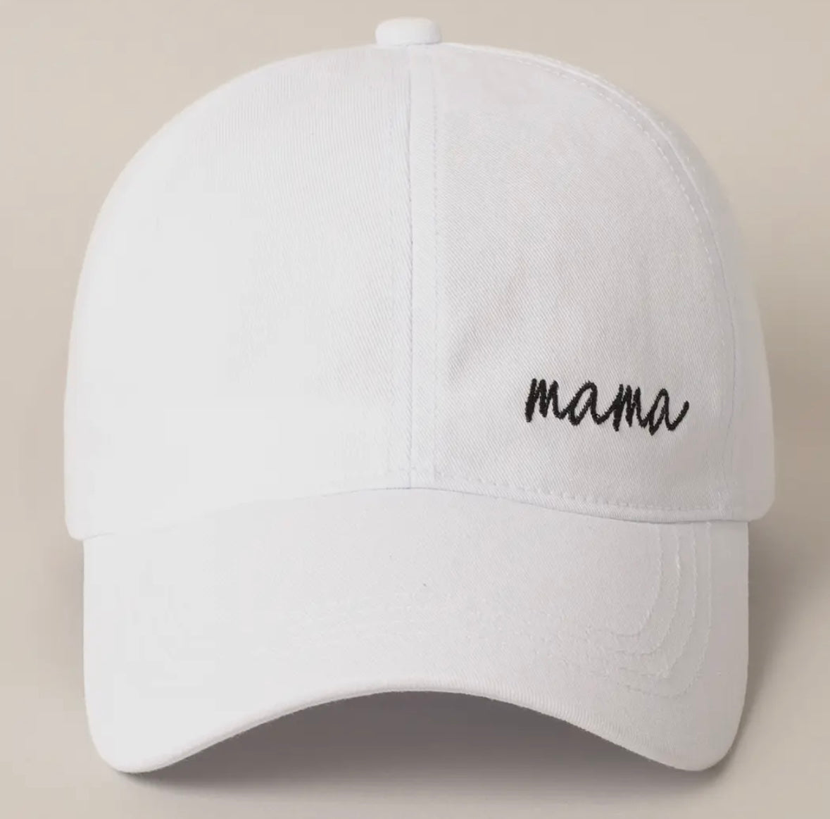 "mama" embroidered baseball cap
