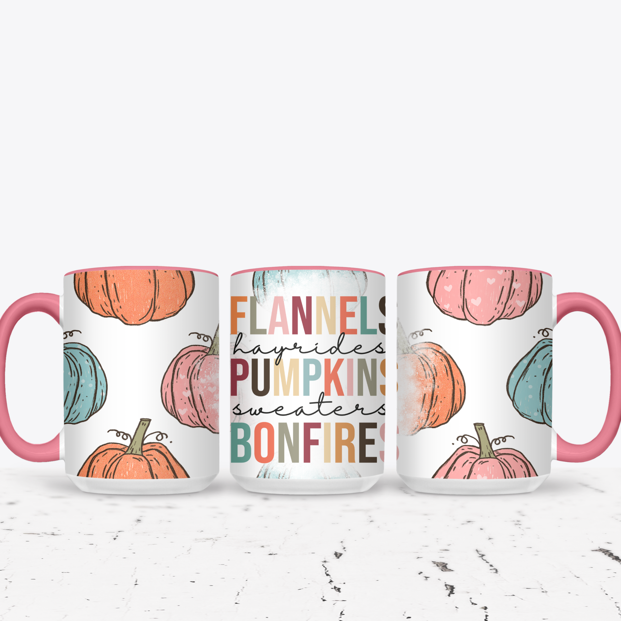 Fall pumpkins mug