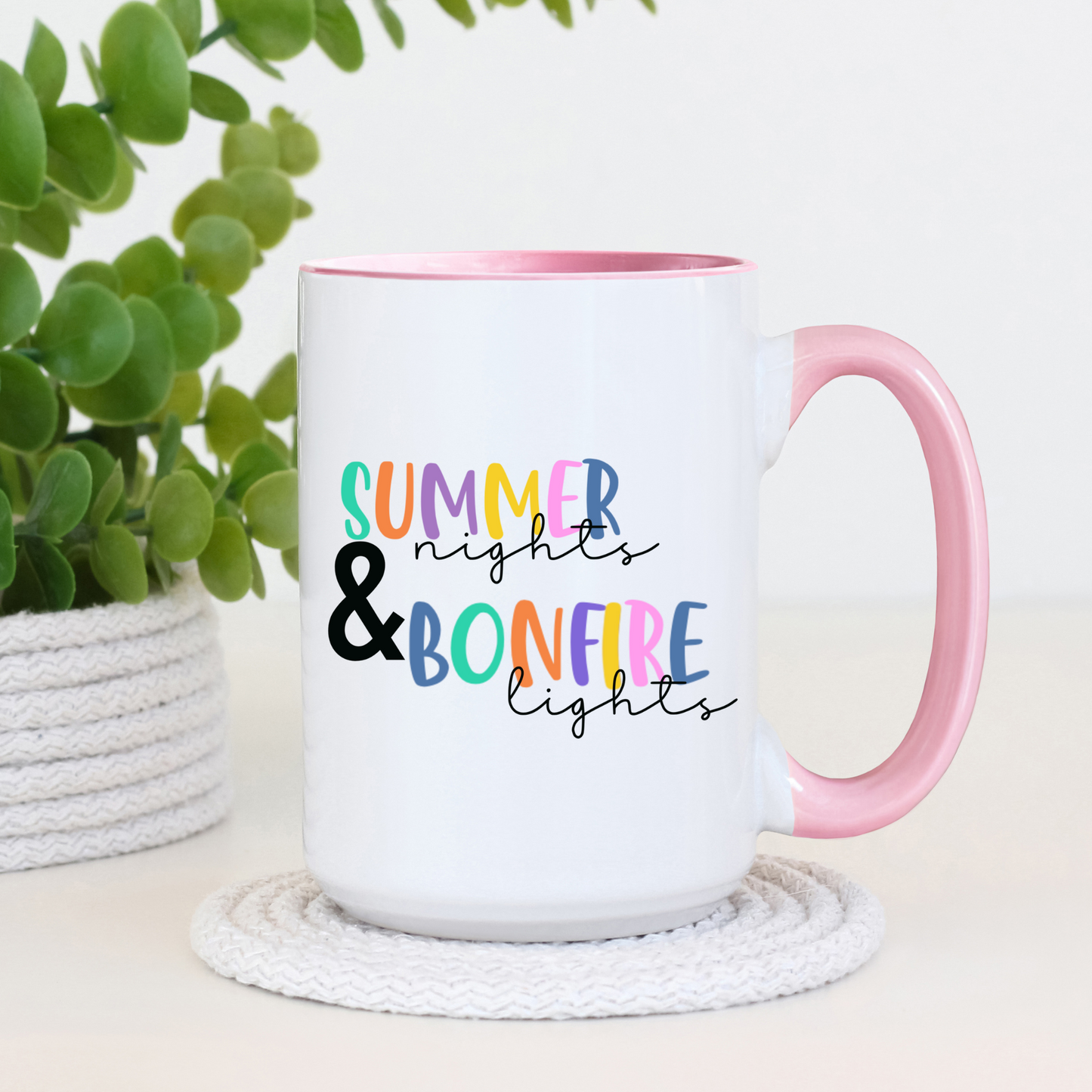 summer nights and bonfire light mug