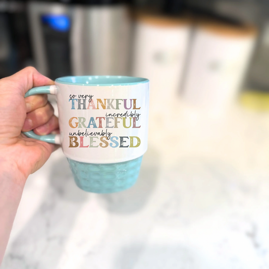 Thankful stackable mug