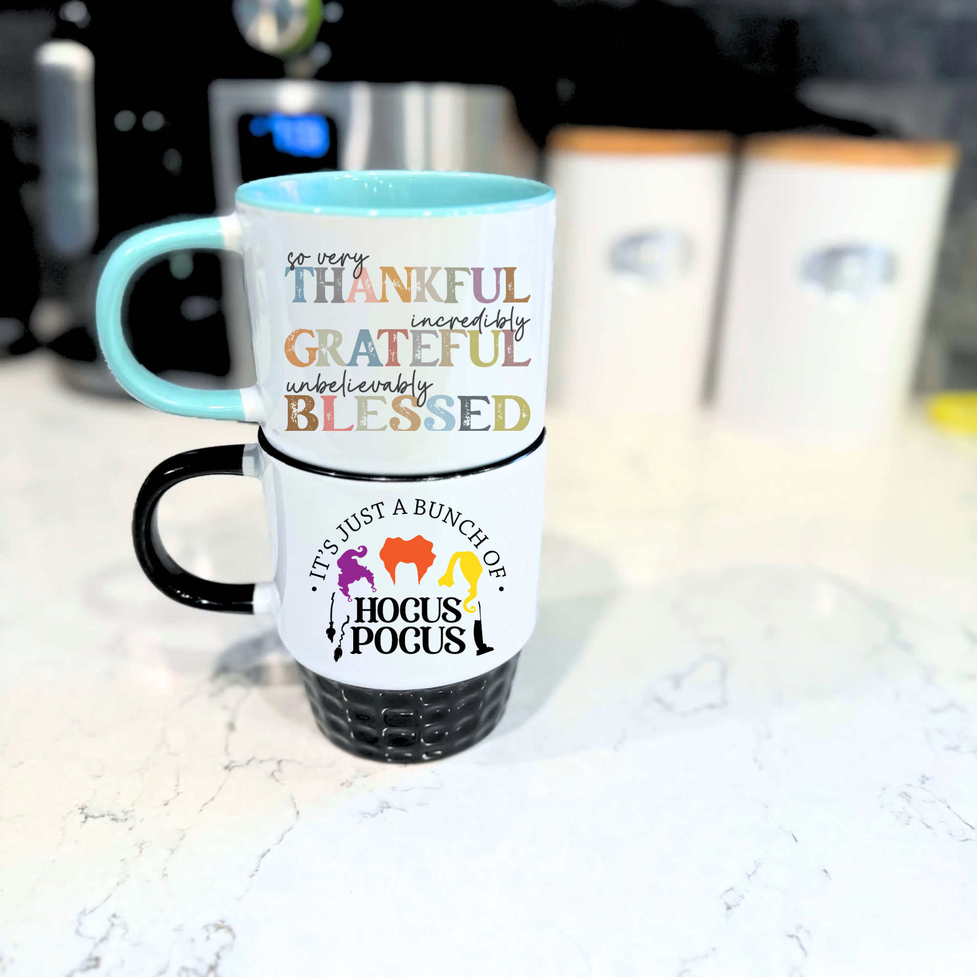 Black Stackable Mug