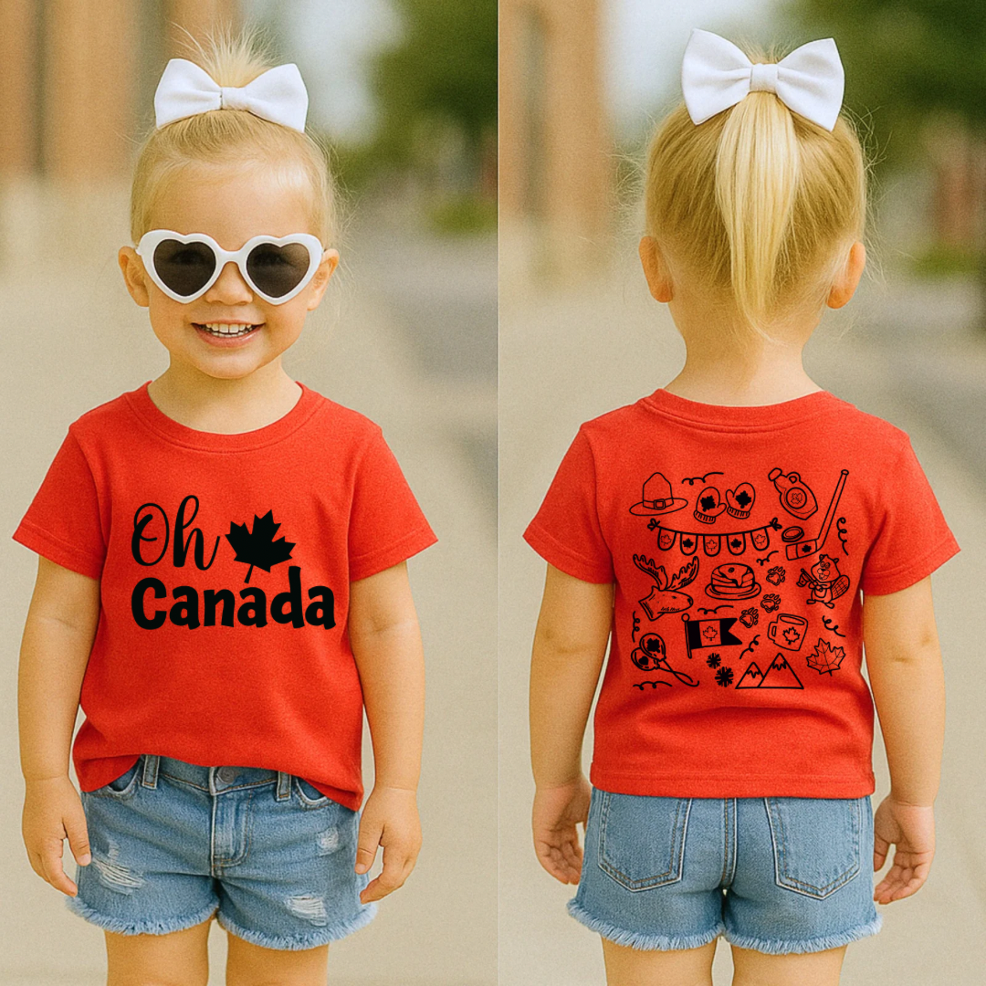 Youth and Toddler oh Canada day T-shirt