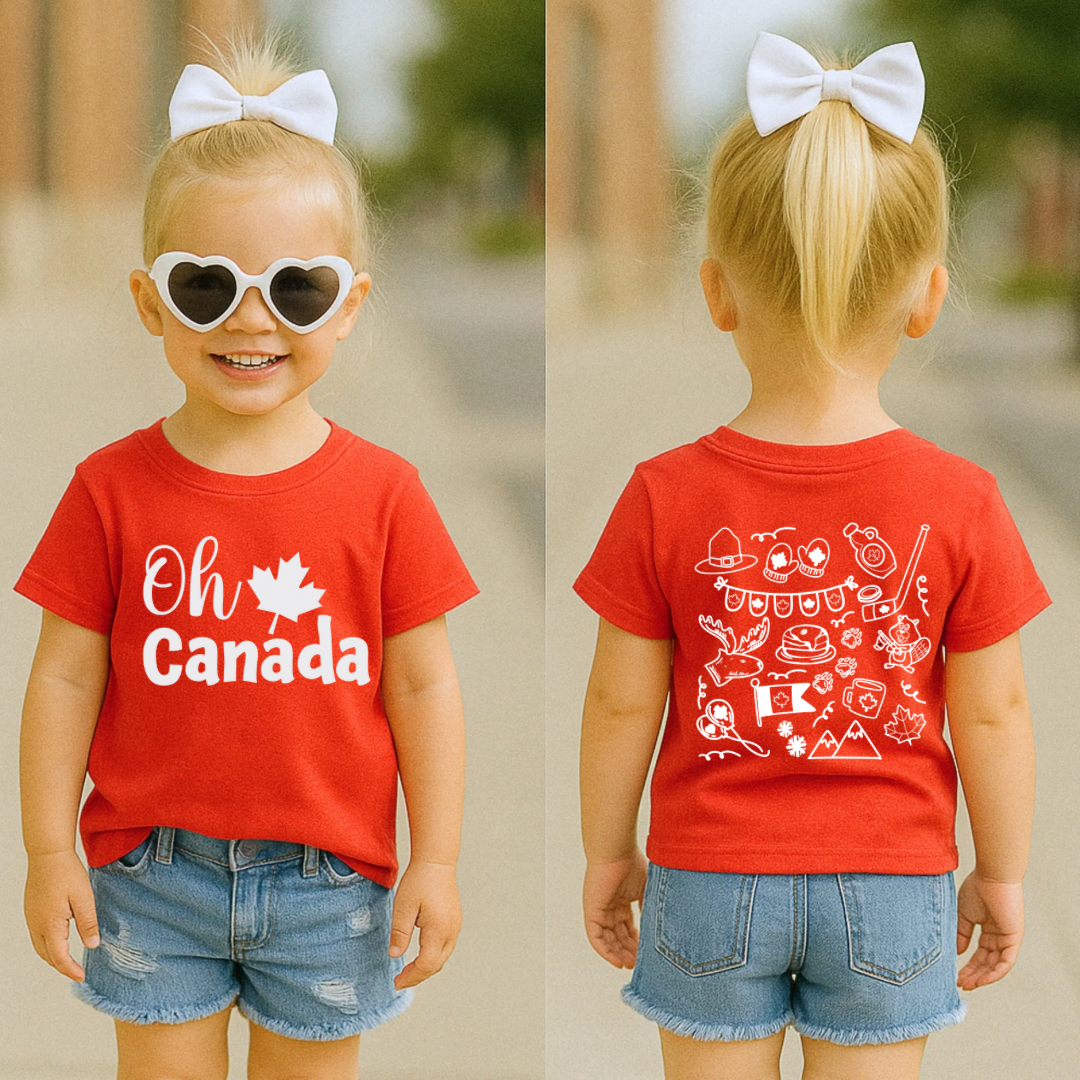 Youth and Toddler oh Canada day T-shirt