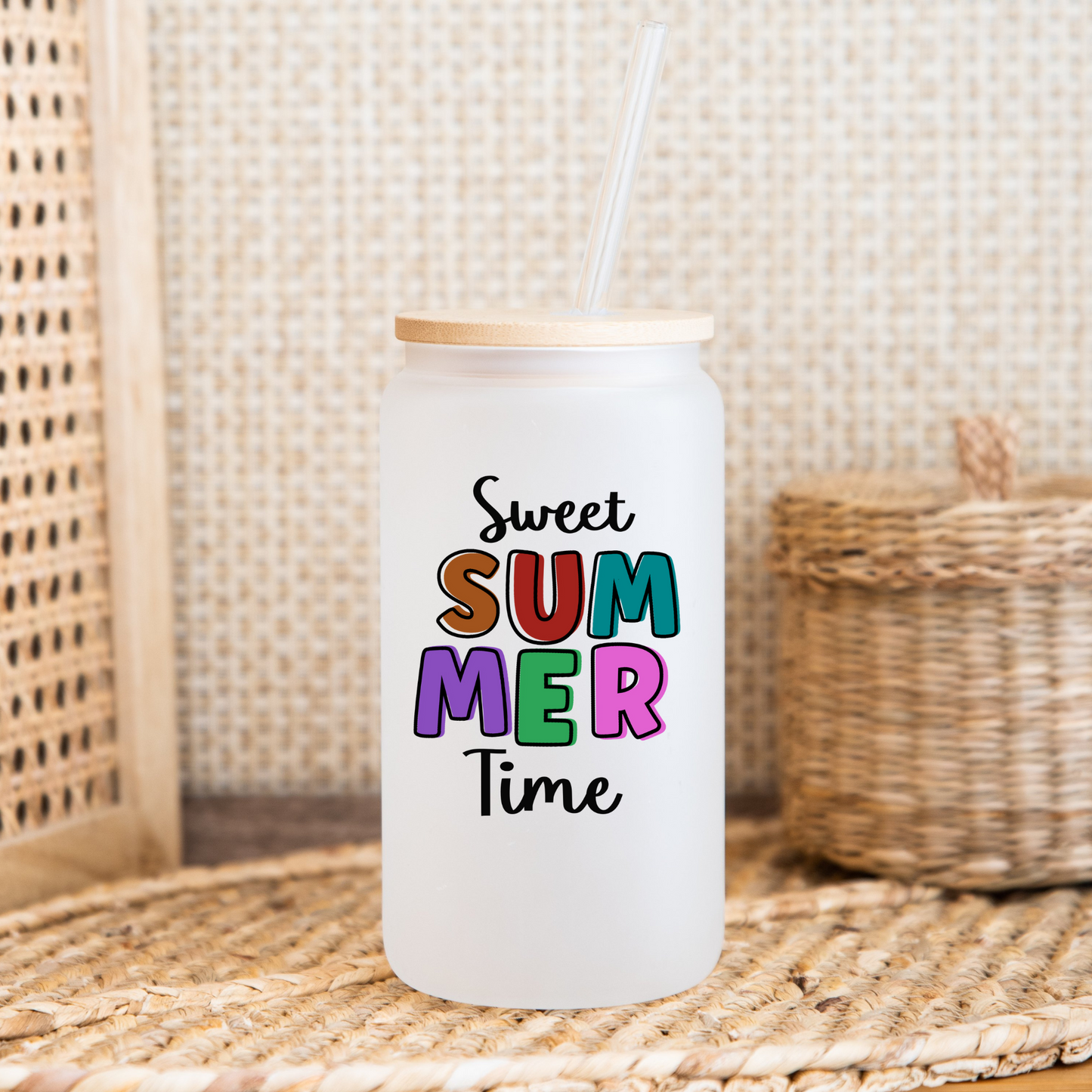 Sweet Summertime Glass Cup