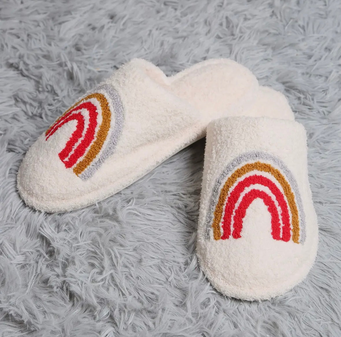 Rainbow slippers