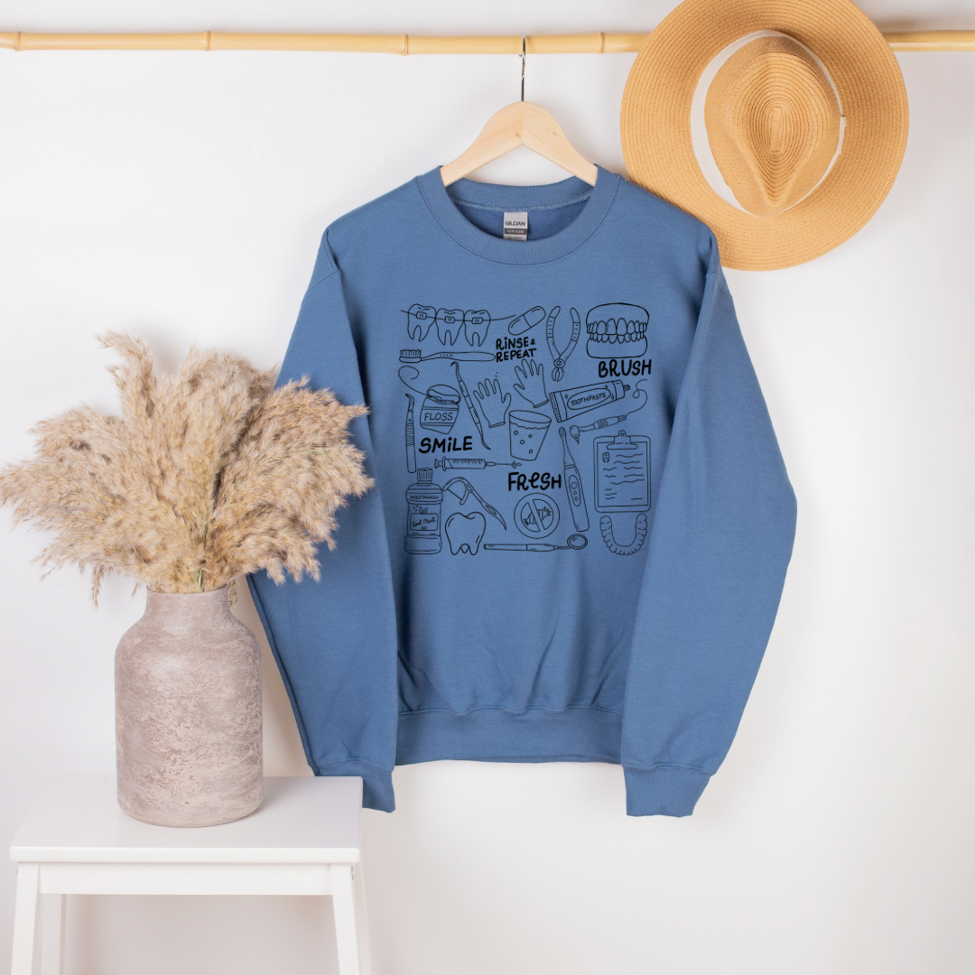 Dental doodle sweater