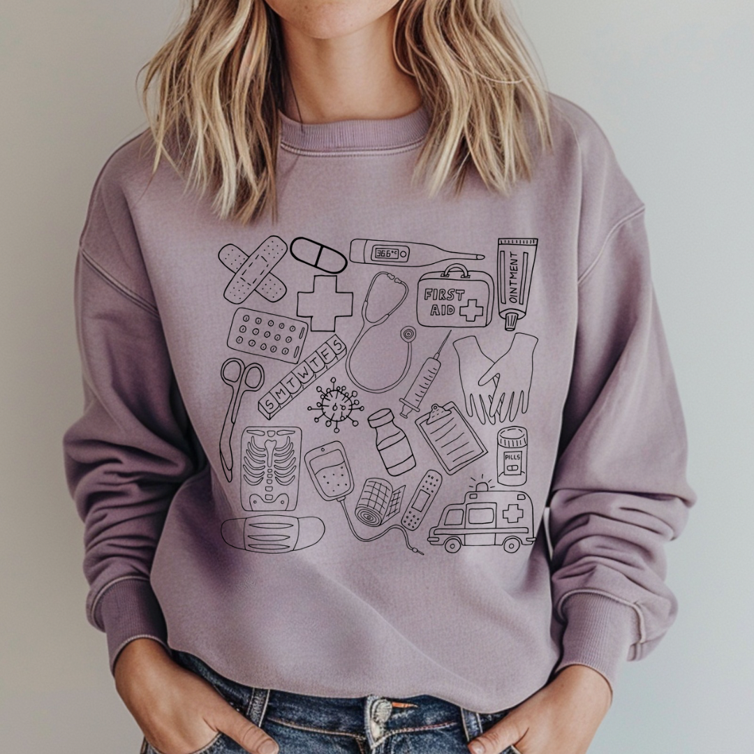 Medical Doodle Sweater
