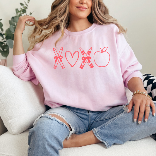 Teacher V-Day Crew Neck Sweater