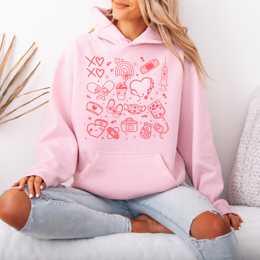Valentines Nurse Hoodie