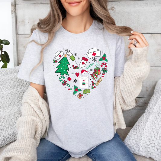 Christmas nurse t-shirt